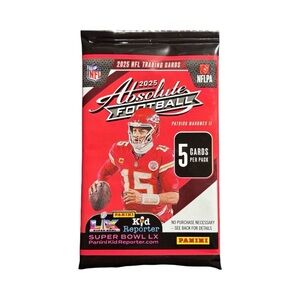 🏈 2025 Panini Absolute Football NFL Trading Cards – 1 Value Pack (5 Cards)